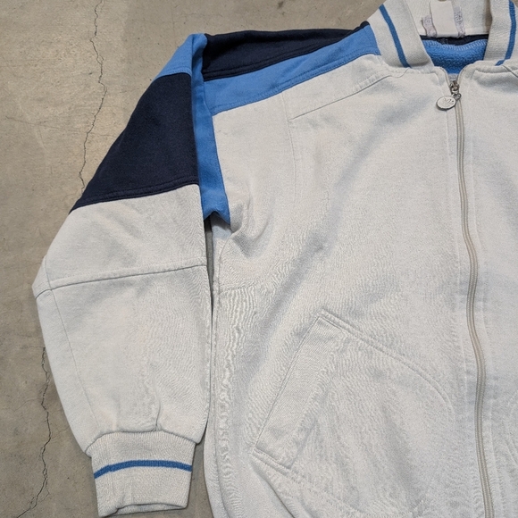 VTG 70s/80s Adidas Track Jacket White Blue Black Mens M? - Picture 2 of 9